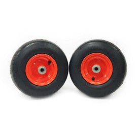 MowerPartsGroup (2) Pnuematic Wheel Assemblies 11x4.00-5 Fits Kubota Z100 Repl K3011-18020 18030