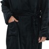 Fullove Mens Fleece Bathrobe with Shawl Collar,Soft Warm Knee Length
