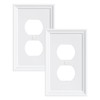 TREEWELL 2-Pack Duplex Outlet Cover, Natural Bamboo Fiber Switch Plates
