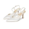 Dolce Vita Women's, KAMRA Pearl True White Satin, 9, Medium