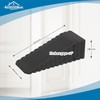 HOMOTEK 4 Pack Wedge Rubber Door Stops Black -Non-Slip Stoppers