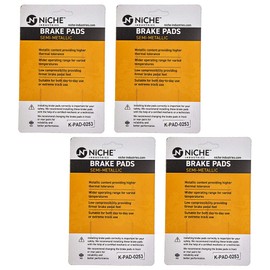 NICHE Brake Pad Set for Yamaha YZF R3 1WD-25805-00-00 Rear Semi-Metallic 4 Pack