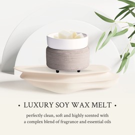 The Rustic House Hand Made Scented Soy Wax Melts Signature Collection | Long Lasting Wax Melts Wax Cubes | Flame Free Soy Wax Candle Melts, 6 Pieces, Teakwood