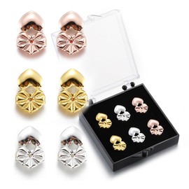 Visxcnu 3 Pairs of Earring Lifters Magic Adjustable Earring Lifter Ear Cup Lifters Hypoallergenic Earring Lifters for Earring Clasps Lifters Earring Backs Ear Lobe Lifters Women