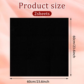 Larrel Pack of 2 Women's Silk Scarf, 60 x 60 cm, Hair Scarf, Women's for Tying Plain Vintage Scarf Made of Satin Imitation Silk, Soft, Lightweight Silk Scarf for Women and Girls, black