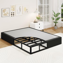 Awesofurni Queen Box Spring, 10 Inch High Profile Box Spring for Queen Bed, Black 3000 lbs Heavy Duty Metal Frame Mattress Foundation with Fabric Cover, Easy Assembly-Noise Free