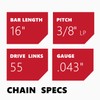 KAKEI Stihl Chainsaw Chain 16 Inch 3/8" LP Pitch .043"