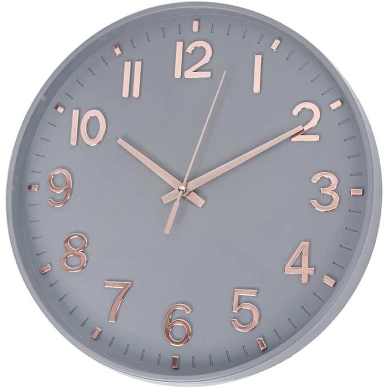 HZDHCLH Radio-Controlled Clock 30 cm Large Dial Wall Clock Silent