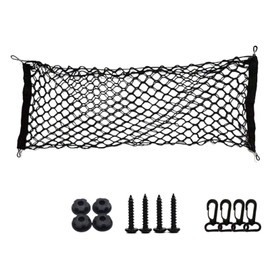 FrugeL Luggage Net, Cargo Net, Carrier Net, Cargo Secure, Includes Hooks, Cargo Organizer, Car Net, Trunk Storage, Universal Net (35.4 x 15.7 inches (90 x 40 cm)