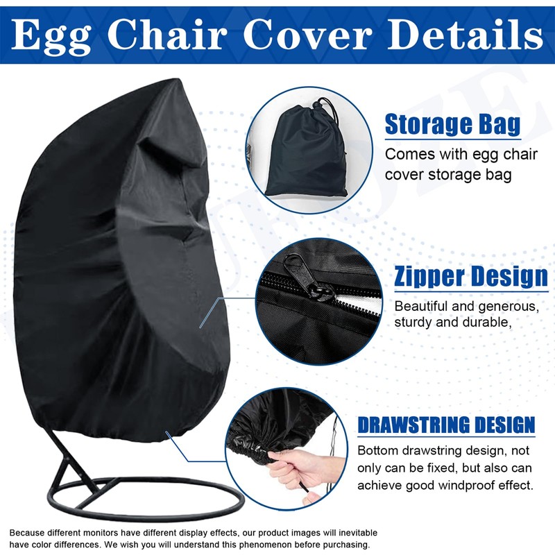 Egg Chair Cushion, Hanging Basket Chair Cushions with Pillow, Soft
