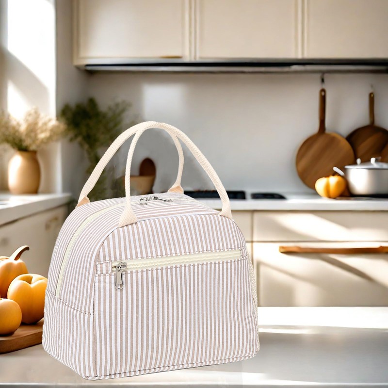 LEDAOU - Lonchera aislada para mujer, bolsa de almuerzo de