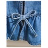 SweatyRocks Girl's Sleeveless Denim Top Tie Front Ruffle Jean Vest