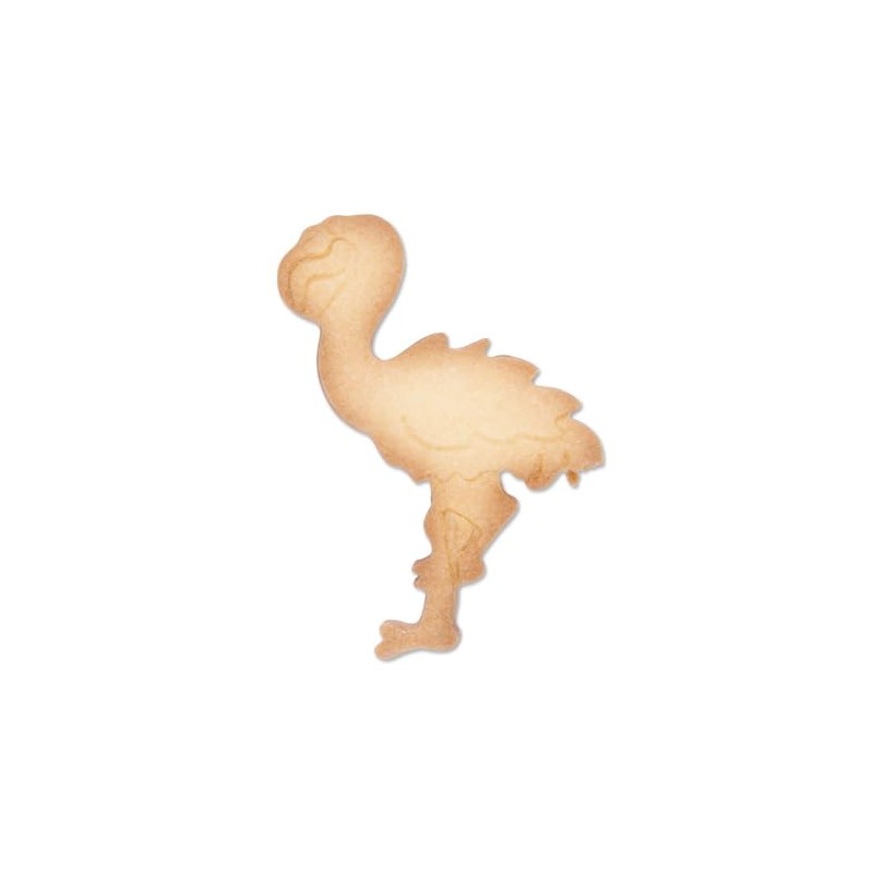 Staedter Embossing Flamingo Shape Cookie Cutter, Silver