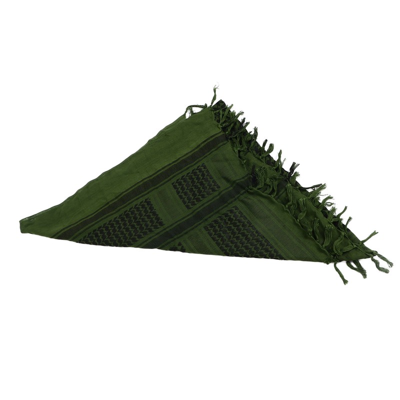 Scarf Head Wrap Breathable Kerchief Comfortable Shawl Green with Tassels