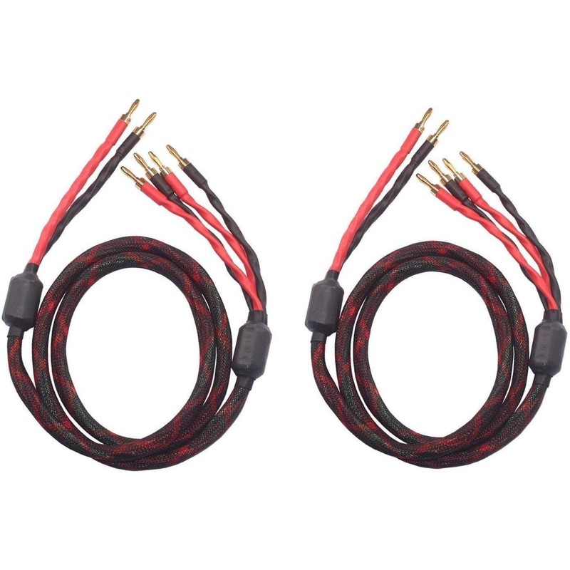 k4B-2B Bi-Wire Speaker Cable (2 Banana Plugs - 4 Banana