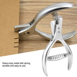 Kodrily Pattern Notcher, Stainless Steel Single Hole Punch, Ergonomic Slot Hole Punch with Spring, Metal Tailor Sewing Pliers for Paper Cloth Leather Craft Punching, 4.3x2.8x0.4in