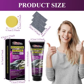 Nano Sparkle Cloth Car Scratch Remover Set,Magic Nano Sparkle Cleaning Cloth Car Scratch Remover,Nano Sparkle Cloth and Car Scratch Repair Paste for Deep Scratch Repair