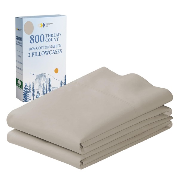 California Design Den Queen Pillow Cases Set of 2, 800
