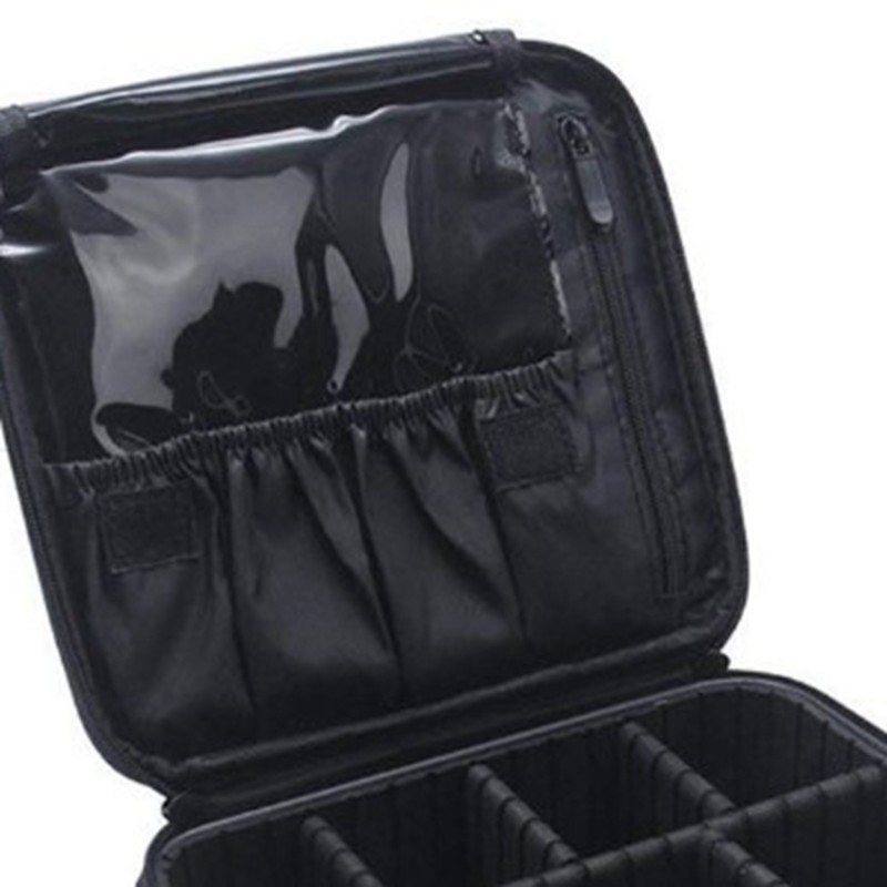 Makeup Handbags Removable Compartments Large Capacity Zipper Closure Cosmetic Storage