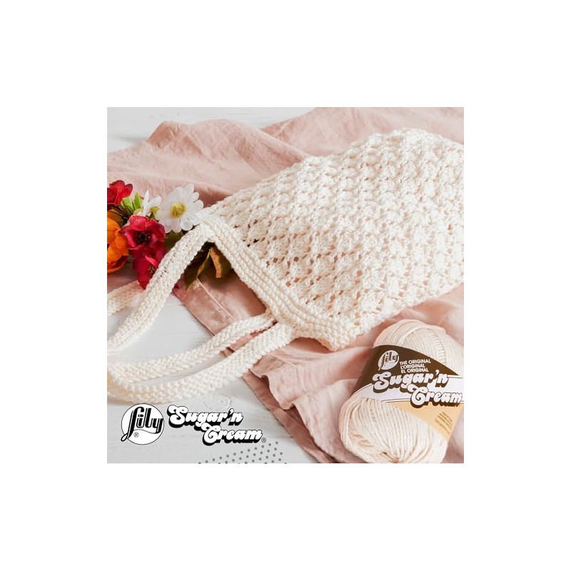 Lily Sugar N Cream Cones Coral Rose Yarn - 1