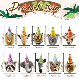 Safari Party Decorations, Jungle Theme Party Banner with Animal Designs, Happy Birthday Banner for Kids, Reusable Paper Decoration for Wild Animal Themed Parties