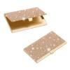 PATIKIL Bling Alloy Business Card Holder, 2Pcs Rhinestone Name Credit