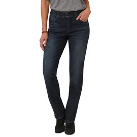 Democracy Women's Plus Size Ab Solution Straight Leg Jean, Dark Indigo Artisanal