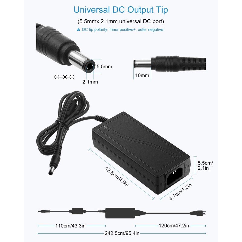 ALITOVE 24V 3A 72W AC to DC Adapter Power Supply