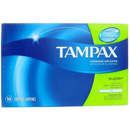 Tampax Flushable Super Tampons - 10 ct, Pack of 2