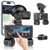 4K Quad Dash Cam - Built-in GPS & WiFi -