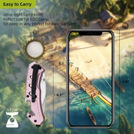 ALBATROSS Multifunction Folding Knife, EDC Pink Pocket Knife