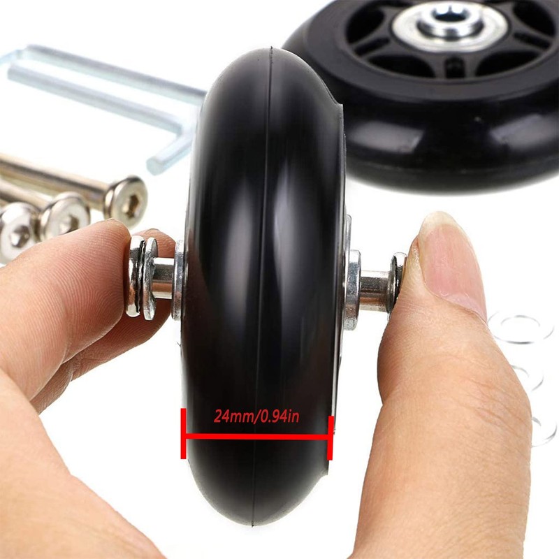 Suitcase Luggage Wheel Replacement Kit Universal Rubber Wheels Swivel Bearing