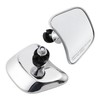 TCT-MOTORPARTS Chrome Fairing Mount Rear View Mirror Fits for Harley