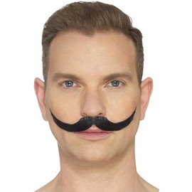 Smiffys 44702 The English Moustache, Black, One Size