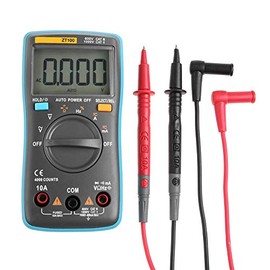 Walfront Multímetro Digital de Rango Automático Portátil ZT100 para Medición de Voltaje y Resistencia ACDC                                            