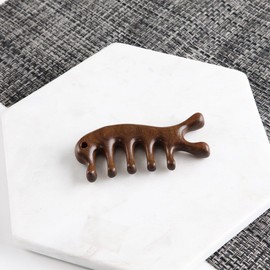 Scalp Gua Sha Head Acupressure Massage Trapezius Wood Lifting - Gua Sha-Wood / 두피괄사 머리 지압 마사지 승모근 우드 리프팅 - 괄사-우드