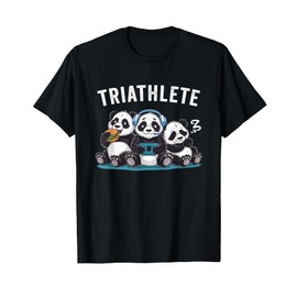 Triathlete Panda Headset Console Nerd Gaming Gadget Gamer T-Shirt