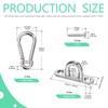 Keadic 12pcs M5 304 Stainless Steel Eyes Plate Marine Hardware