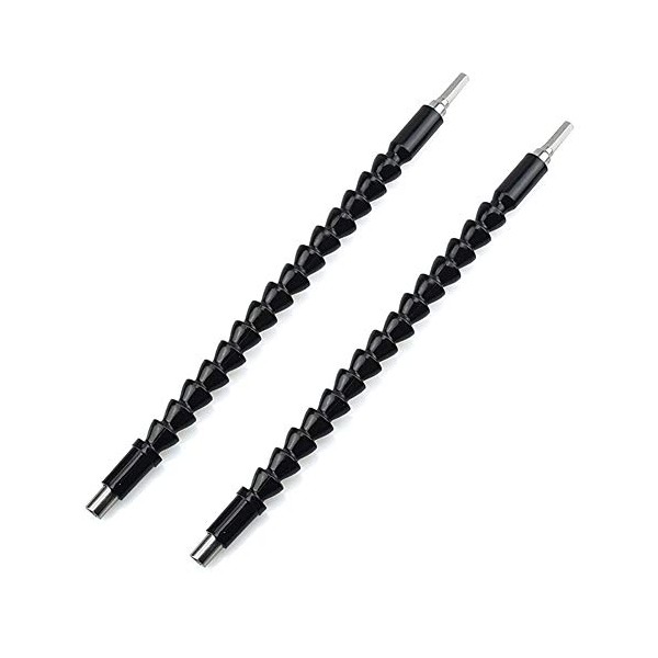 2 Pack Flexible Drill Bit Extension, Screwdriver Soft Shafts, 11.6