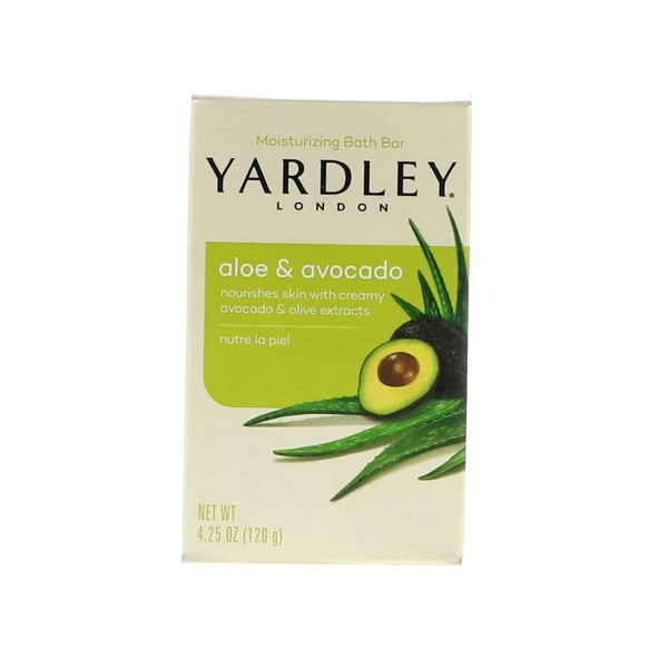 Yardley Bar Soap, Botanical Aloe & Avocado, 4.25 Ounce by Yardley