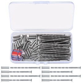 80 Pcs M3 Door Handle Fixing Screws and Sleeves(40 Screws+40 Bolts), Nickel Plated Connecting ​ Bolts Sleeves Male to Female for Door Handle Cabinet Drawers, with Mini Screwdriver