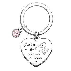 YpbbyKit Ducks Keyring Duck Lovers Gifts for Women Just a Who Loves Ducks Keyring Gift for Birthday Christmas
