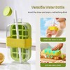 Ice Cube Bottle with Straw,2 in 1 Water Bottle Ice