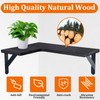 CACASO 5 Pack Floating Shelves, Rustic Wood, Black