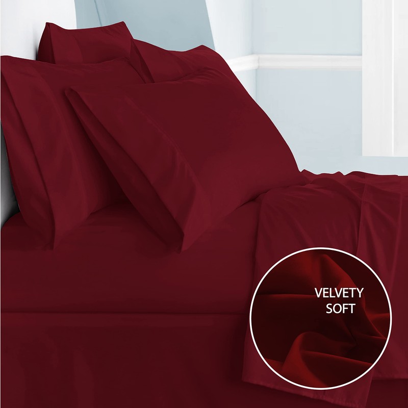 Cathay Luxury Silky Soft Polyester Single Fitted Sheet, King Size,