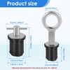 4Pcs Boat Drain Plug Kit Stainless Steel Snap Handle and