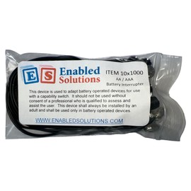 Enabled Solutions Battery Interrupters for Special Needs Toys (AA/AAA Batteries, 10 Pack)