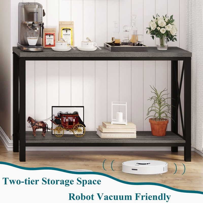 BON AUGURE Console Tables for Living Room, Industrial Couch Table