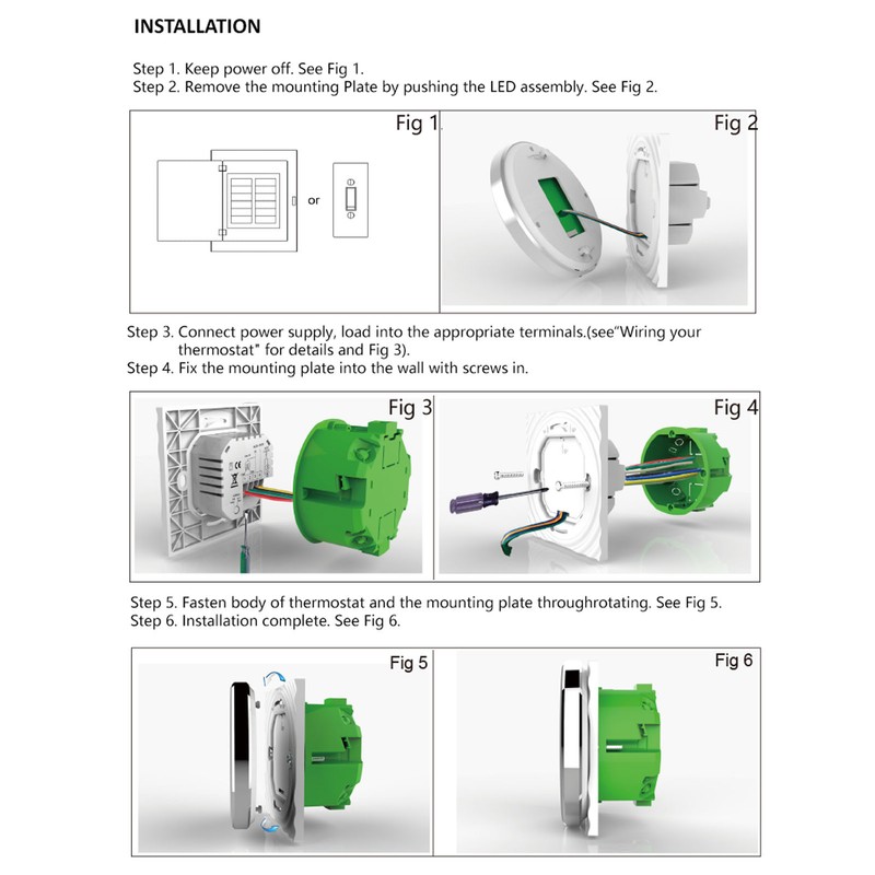 LED Smart Thermostat for Water Heating Programmable Thermostat Accurate 7