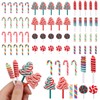 Giegxin 60 Pcs Mini Christmas Fake Candy Canes for Crafts